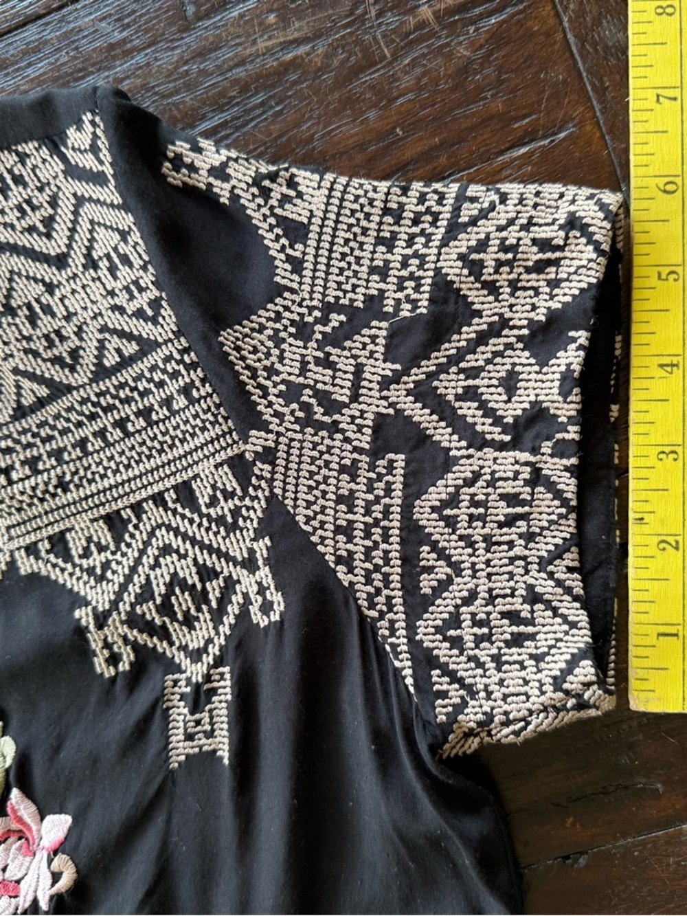 Odd Molly Anthropologie Short Sleeve Embroidered Kimono Shrug Coverup Size 3(Lg) - Picture 11 of 14